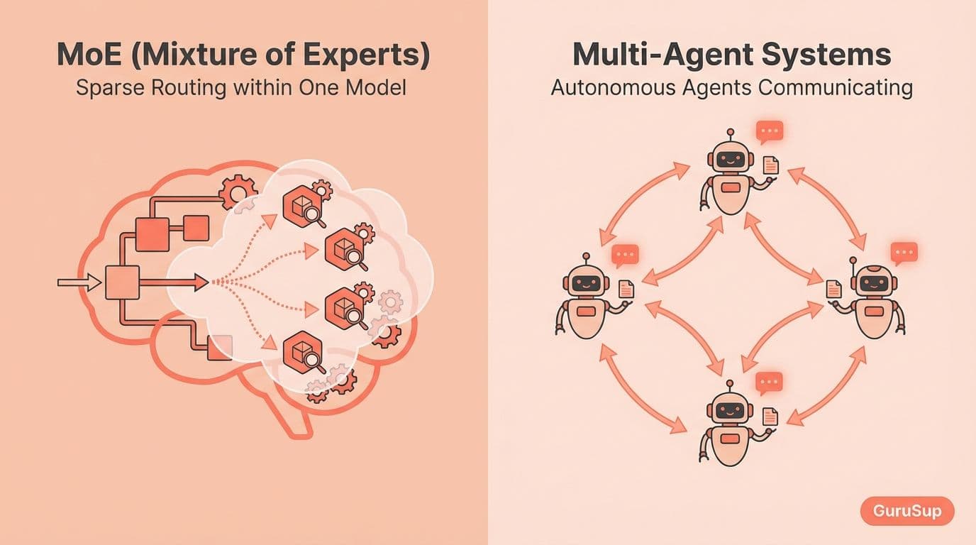 MoE vs Multi-Agent Systems: Two AI Specialization Approaches Compared